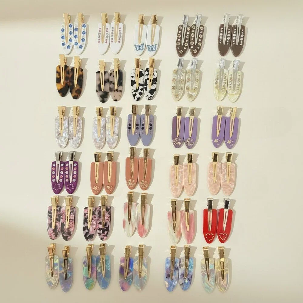 10PCS Hair Clip Bundle Random Mix Y2K Cute Snap Clips Aesthetic Hair Accessories